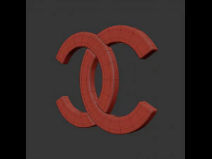 chanel cast metal label 3D Model