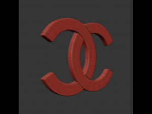 chanel cast metal label 3D Model