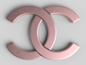 chanel cast metal label 3D Model