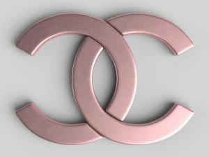 chanel cast metal label 3D Model