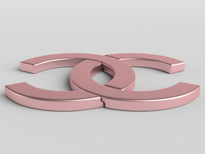 chanel cast metal label 3D Model