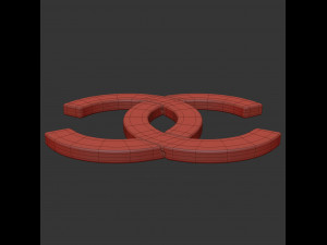 chanel cast metal label 3D Model