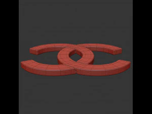 chanel cast metal label 3D Model