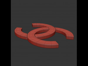 chanel cast metal label 3D Model
