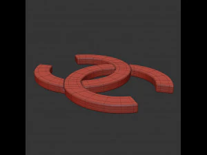 chanel cast metal label 3D Model