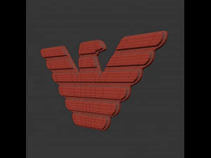 armani cast metal label 3D Model