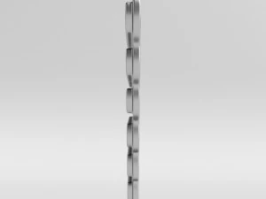 armani cast metal label 3D Model