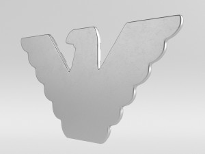 armani cast metal label 3D Модель