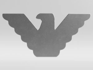 armani cast metal label 3D Model