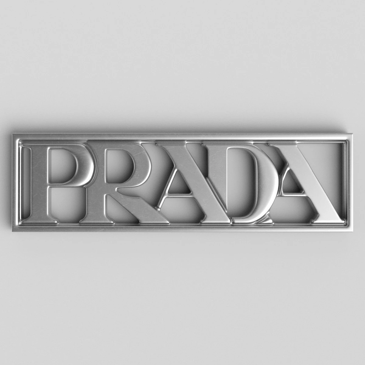 prada cast metal label 3D Model .c4d .max .obj .3ds .fbx .stl .blend 