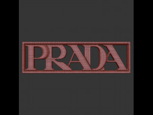 prada cast metal label Model 3D