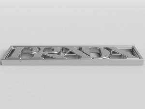 prada cast metal label Model 3D