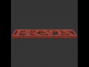 prada cast metal label Model 3D