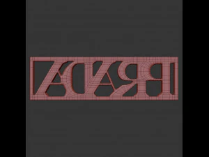 prada cast metal label 3D Model