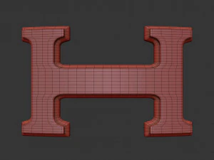 hermes cast metal label 3D Model