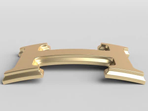 hermes cast metal label 3D Model