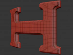 hermes cast metal label 3D Model