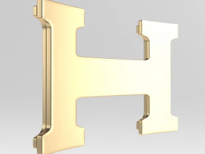 hermes cast metal label 3D Model