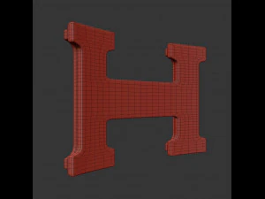 hermes cast metal label 3D Model
