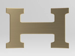 hermes cast metal label 3D Model