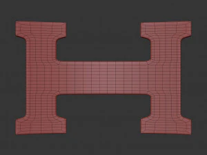hermes cast metal label 3D Model