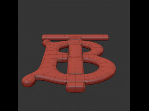burberry cast metal label 3D Model