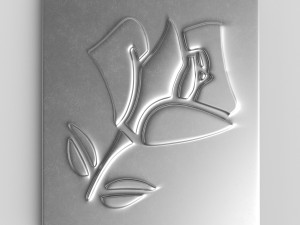 lancome cast metal label 3D Model