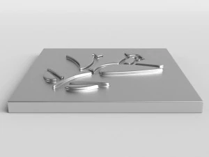 lancome cast metal label 3D Model