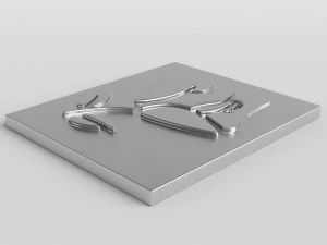 lancome cast metal label 3D Model