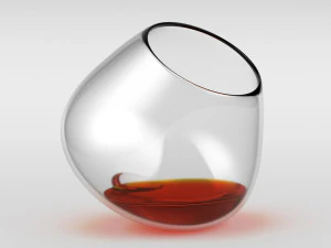 spin whisky glass 3D Model