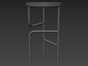 blend high stool 3D Модель