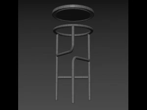 blend high stool 3D Model