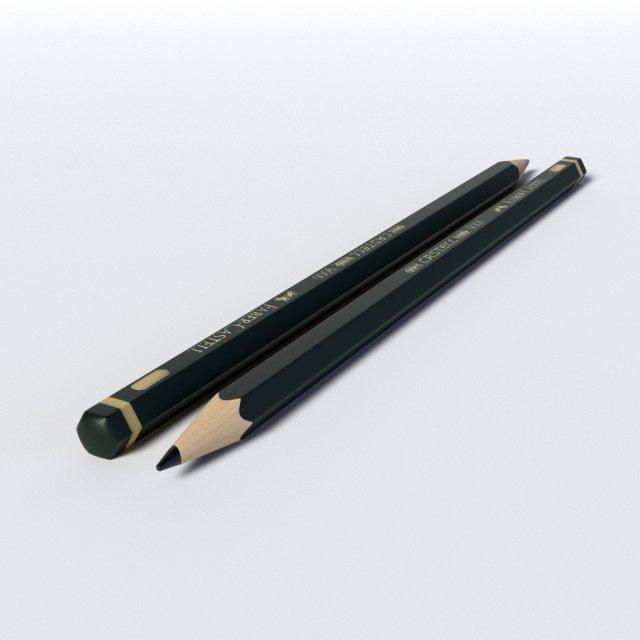 pencil 3Dモデル .c4d .max .obj .3ds .fbx .stl .blend 