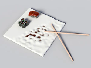 suşi tabağı 3D Model