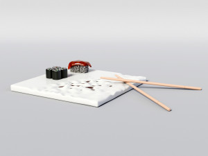 sushi plate 3D 模型