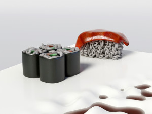 sushi plate 3D 模型
