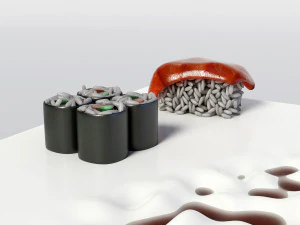 sushi plate 3D Model
