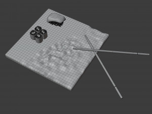 sushi plate 3D 模型