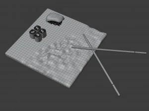 sushi plate 3D Model