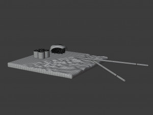 sushi plate 3D 模型