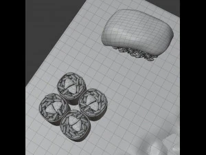 sushi plate 3D Model