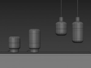 ohm pendant and table lamp collection 3D Modell