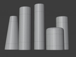 yves coloured glass vase set 3D Model