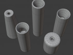 yves coloured glass vase set 3D Model