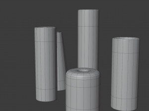 yves coloured glass vase set 3D Model