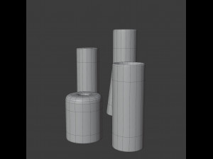 yves coloured glass vase set 3D Model