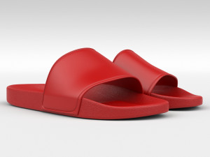 rubber slip-on sandals 3D Model
