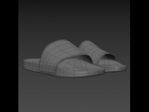rubber slip-on sandals 3D Model