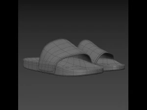 rubber slip-on sandals 3D Model
