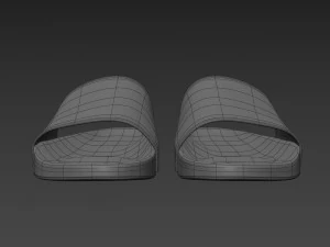rubber slip-on sandals 3D Model